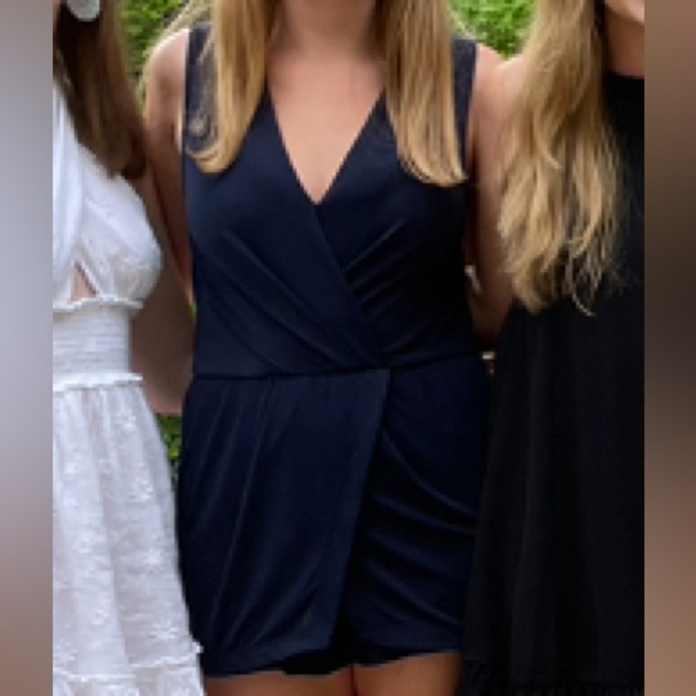 BCBG navy romper